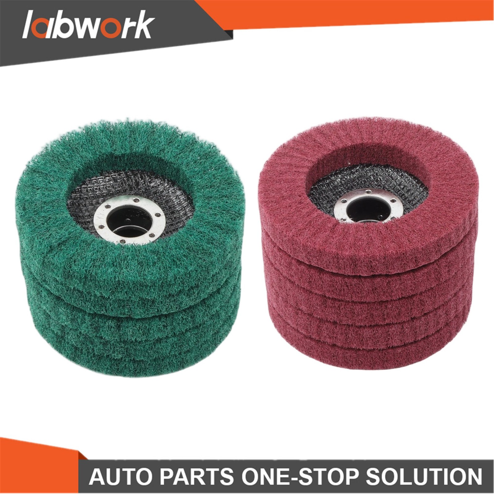 Labwork 10 Pack 4-1/2″ x 7/8″ 180 & 320 Grit Scour Flap Disc for Angle Grinder