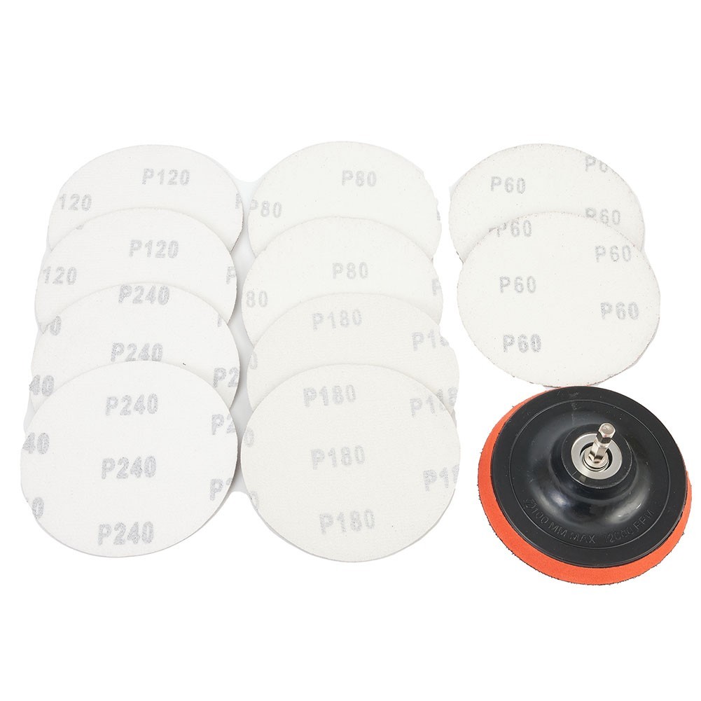Sanding Disc 12000RPM 4 Inch/100mm With Backing Pad 10pcs Aluminium Oxide Discs