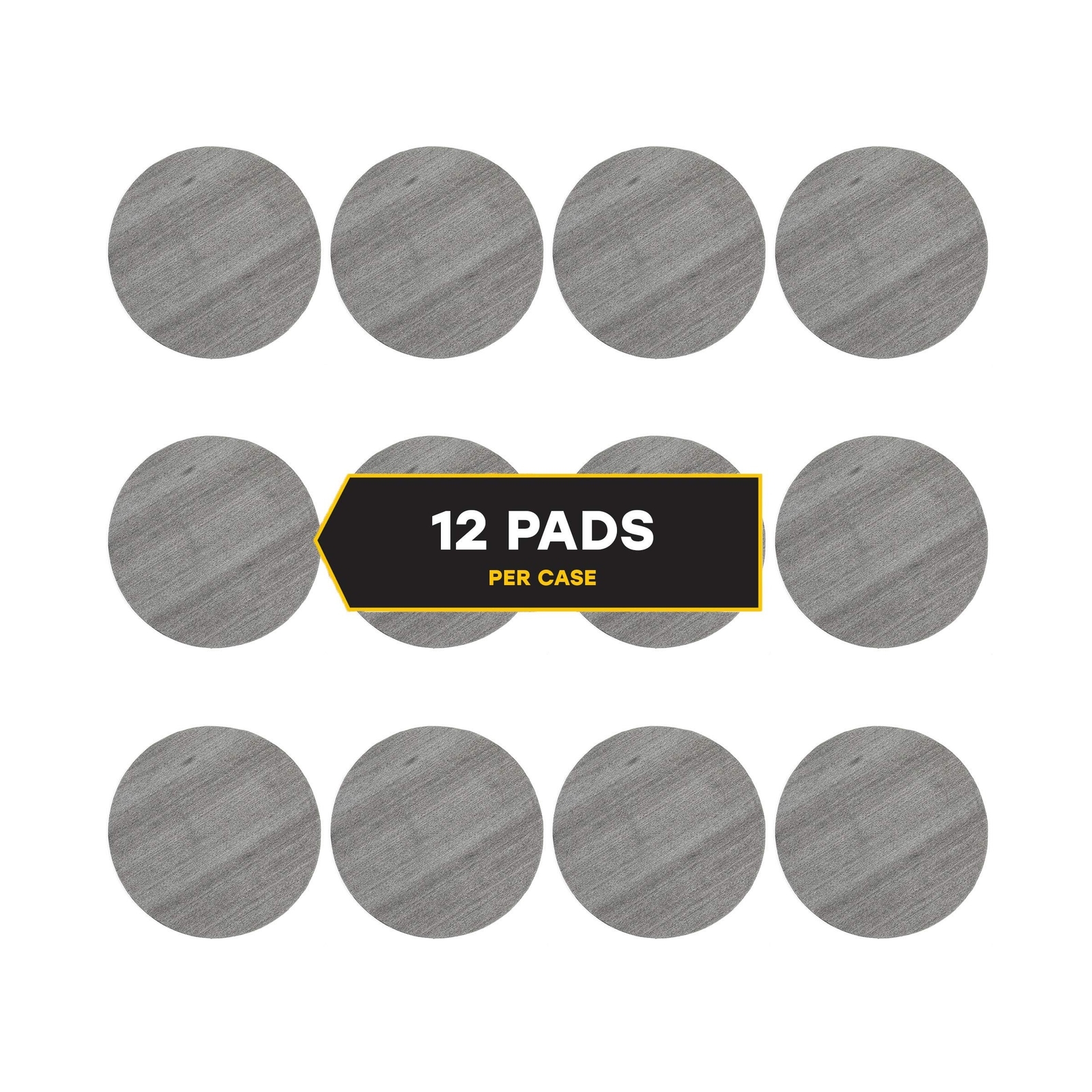 GMT Steel Wool #1 Medium Grade 17” Metrix Floor Pads (121171); Case of 12