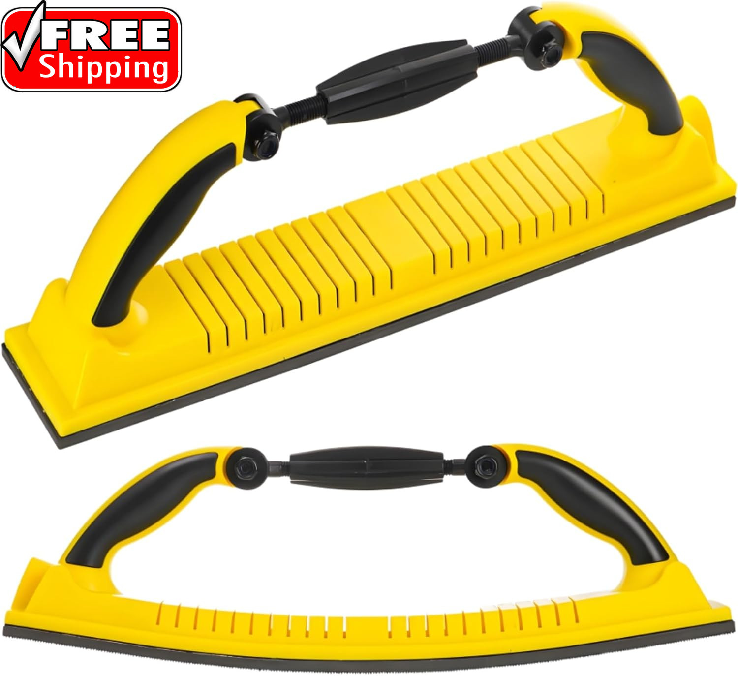 Hand Sanding File Block, Adjustable Radius Flex Longboard Sanding Block with Hoo