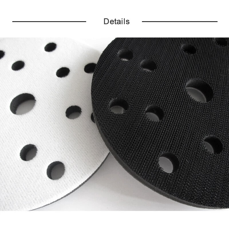 2Pcs 6″ Hook Loop Soft Foam Interface Sanding Disc Sander Backing Pad 15-Holes