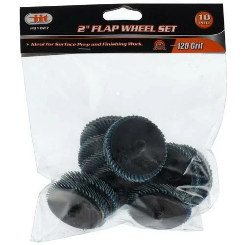 10pc-120 Grit IIT 2″ Flap Disc Roll Lock Sanding Disc with 1pc 1/4″ Holder~81027