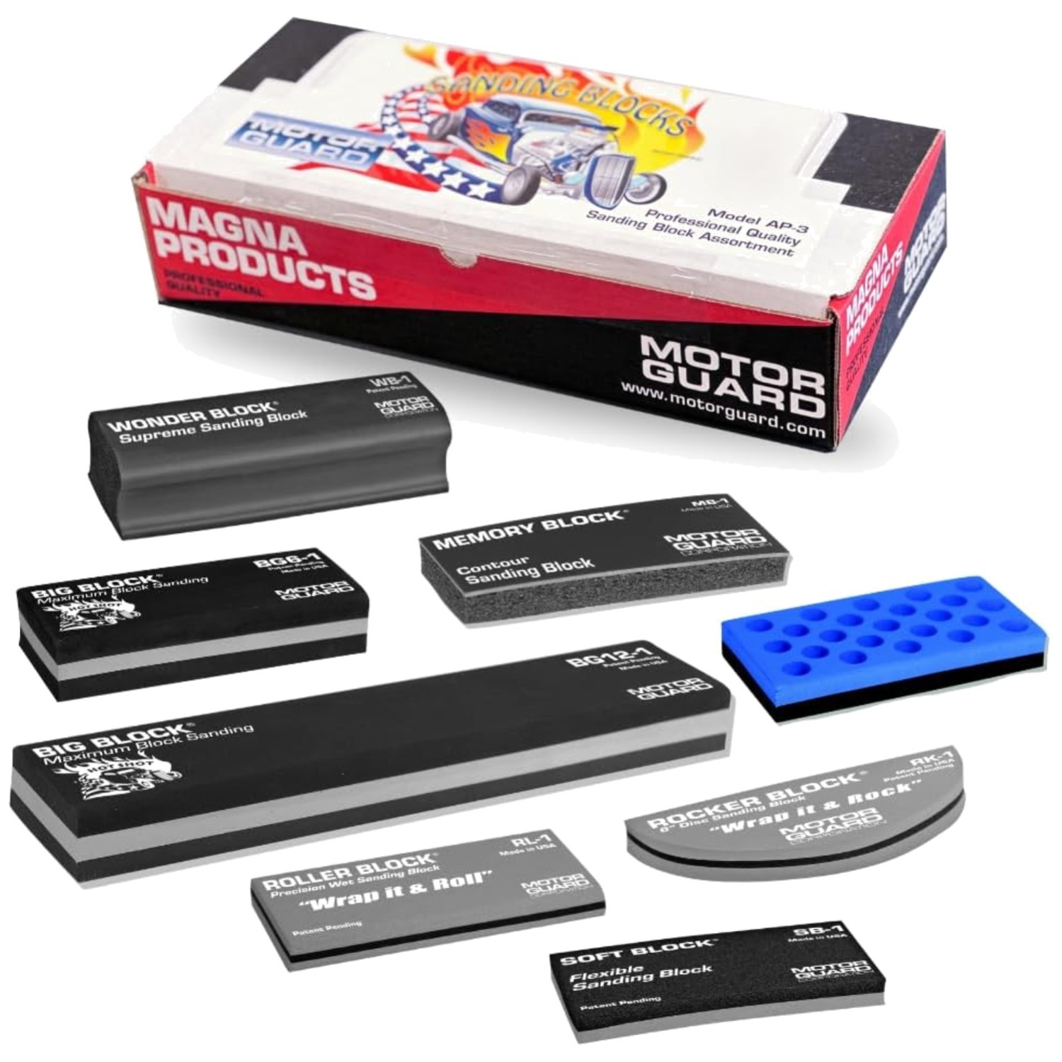 Professional Sanding Block Set 8pc