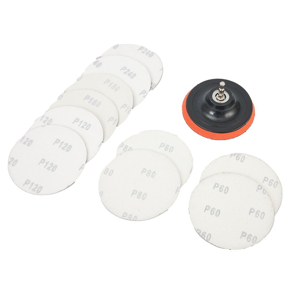 Sanding Disc 12000RPM 4 Inch/100mm With Backing Pad 10pcs Aluminium Oxide Discs