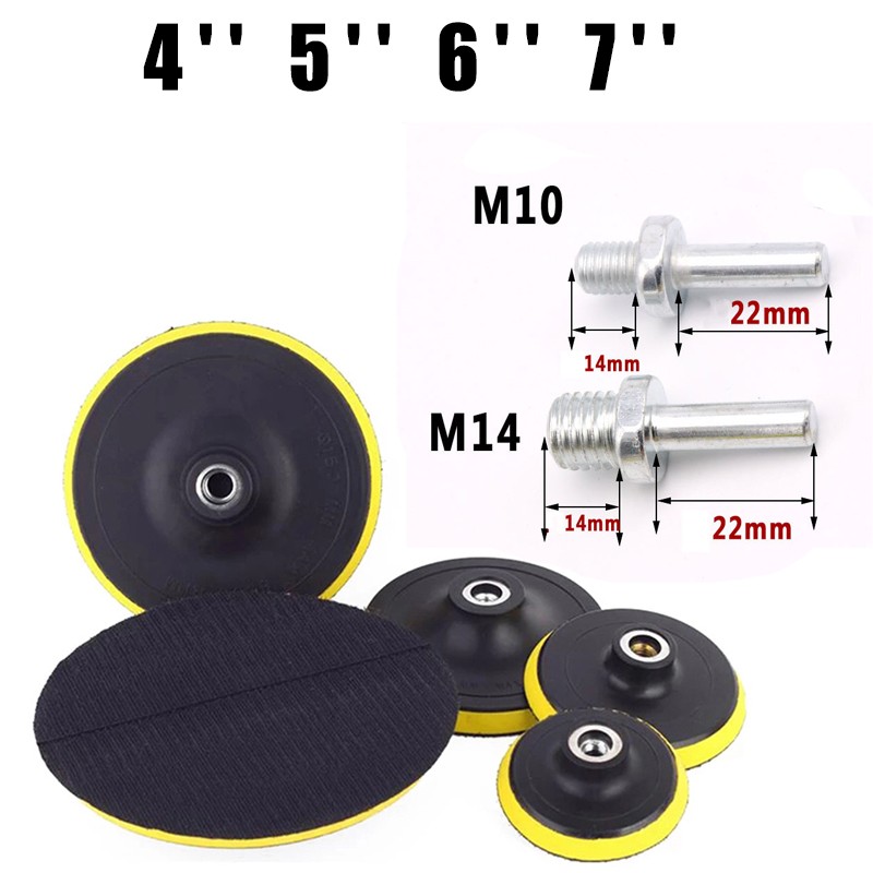 4” – 7” Backing Hook & Loop Discs Pad for Sander Angle Grinder Drill Polishing
