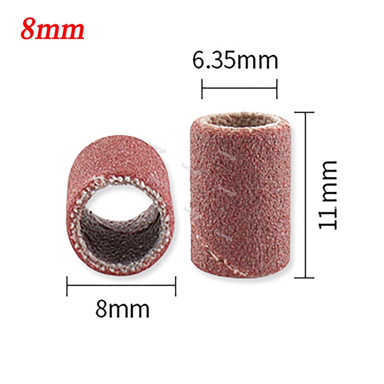 Electric Nail Drill Bits Emery Sanding Bands Gel File Polish Remover 80-600Grit