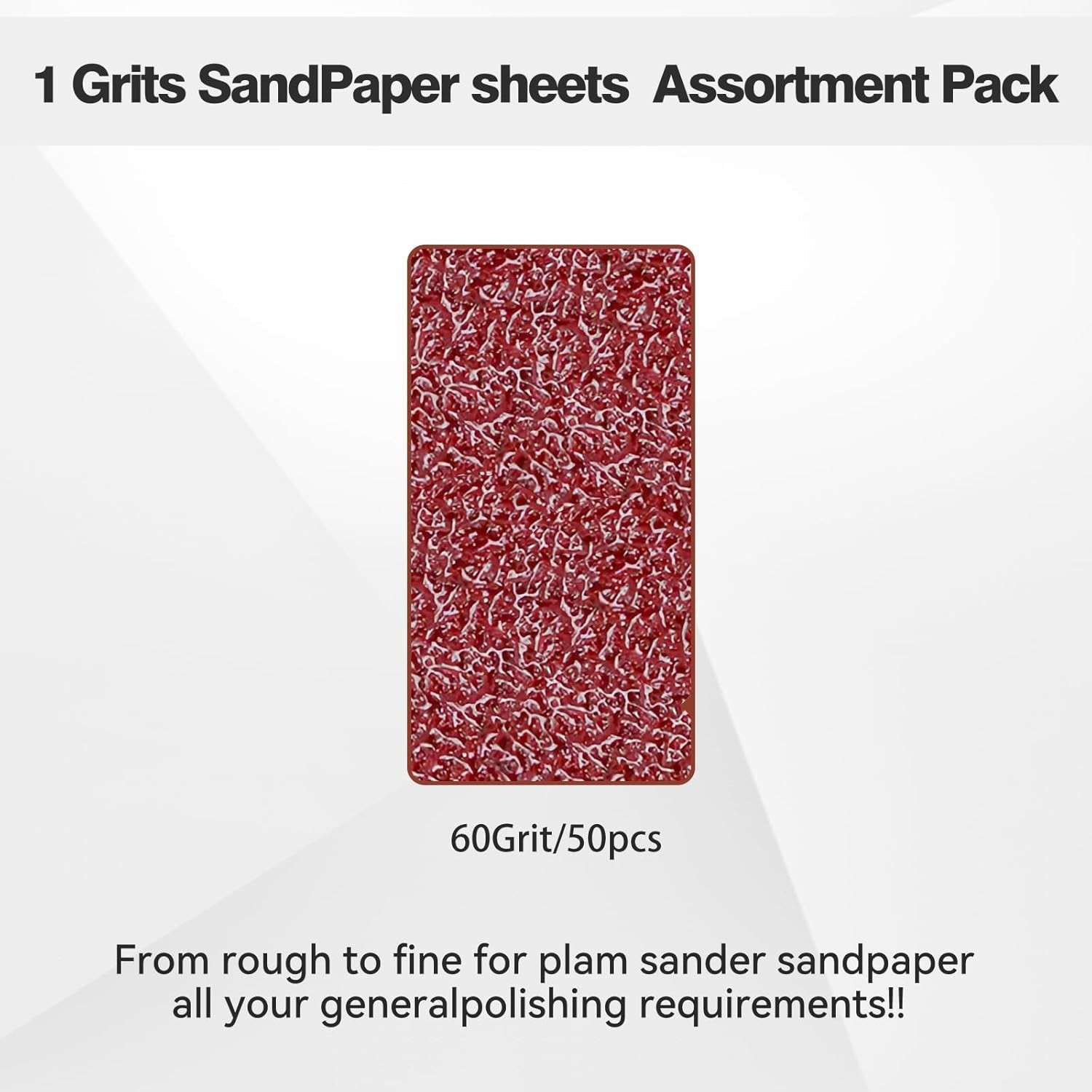 1/4 Sandpaper Sheet,4-1/2″*5-1/2″ Assorted 60-80-120-180-240,50PACK