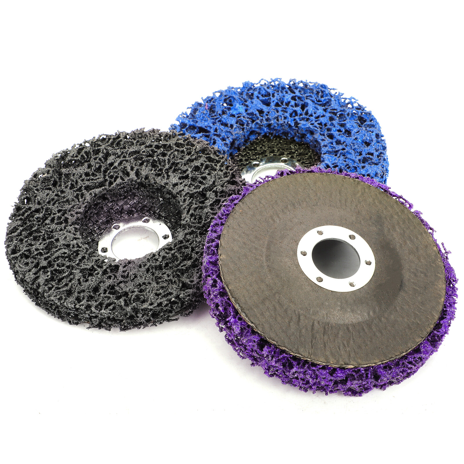 6Pcs 4.5Inch Poly Strip Disc Wheel Paint Rust Removal Clean For Angle Grinder