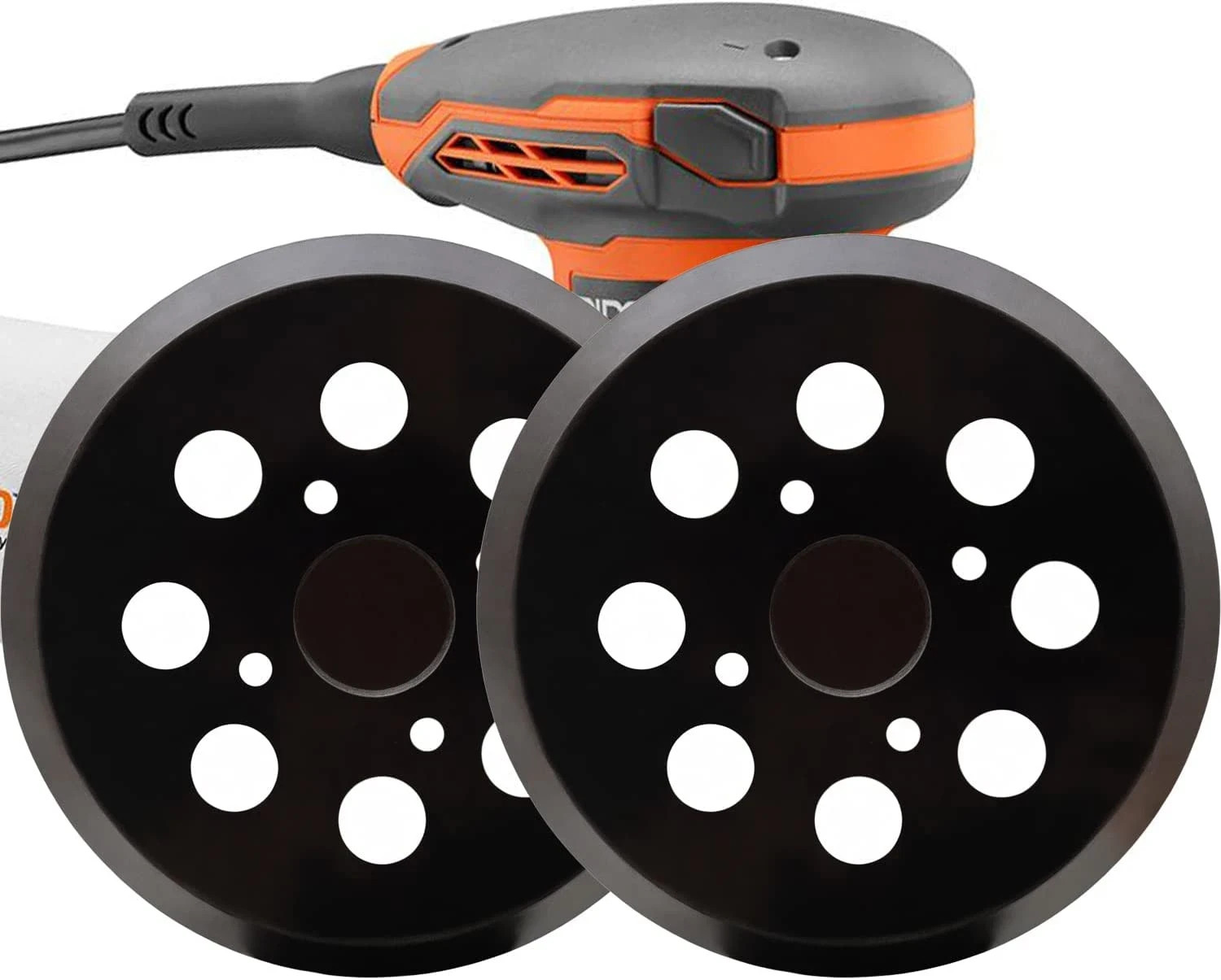 2 Pack 5 Inch 8 Hole Hook and Loop Sander Pad for Ridgid R2600, R2601 5″