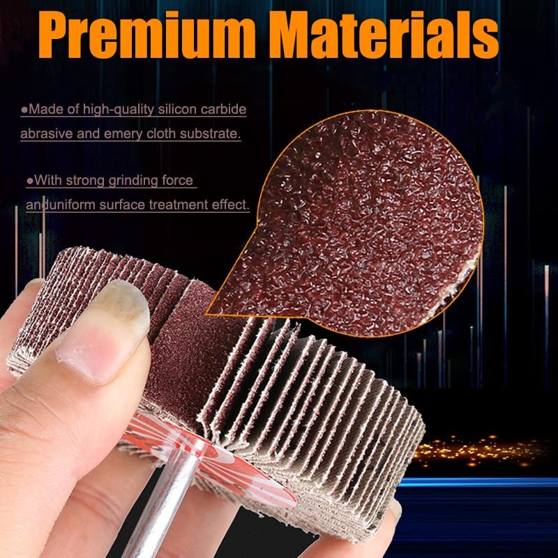 20 Pcs Flap Wheel Sander Set – Multi-Grit Abrasive Wheels for Metal Rust Removal