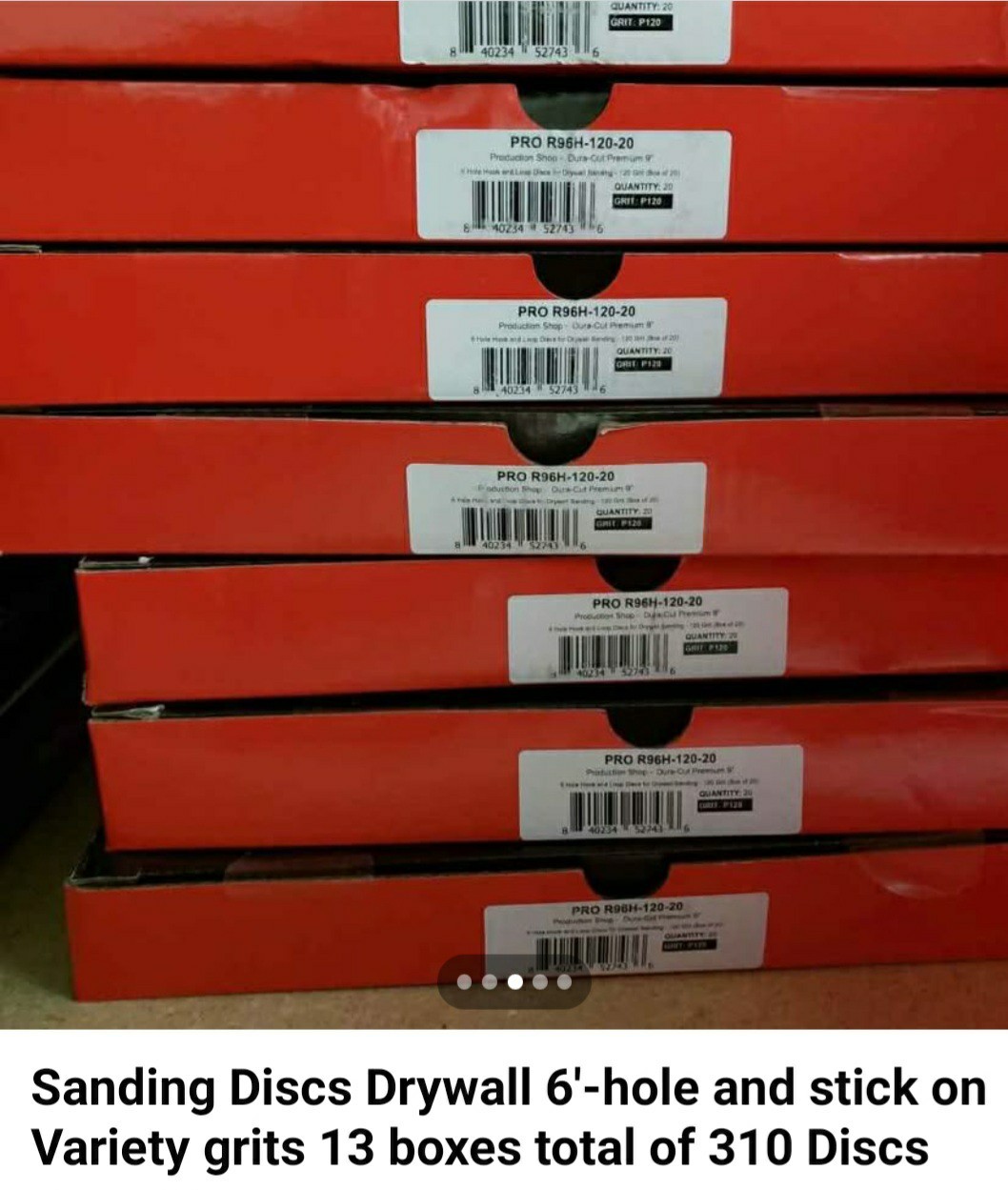 Drywall Sanding Disk Lot Of 13 Boxes