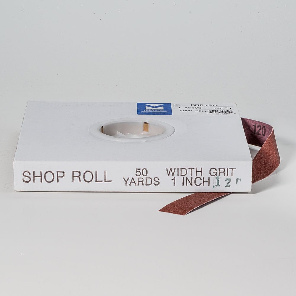 1 x 50 yards Shop Roll, 120 Grit Sandpaper, Emery Cloth, Model 380120