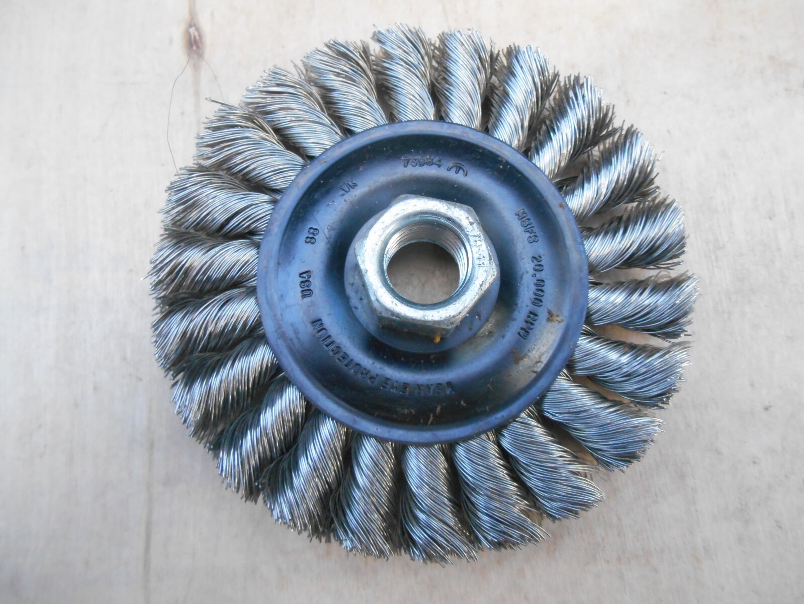 ADVANCE #73984, 4″ Carbon Steel Wire Knot, 5/8″ ARBOR wheels , LOT OF 3