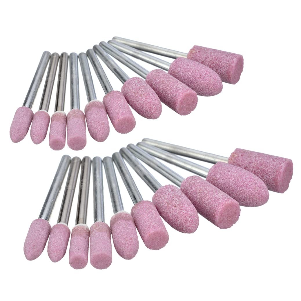 Luo ke 20 Pcs Rotary Grinding Stone Bits, Abrasive Stone Mounted Sharpening T…