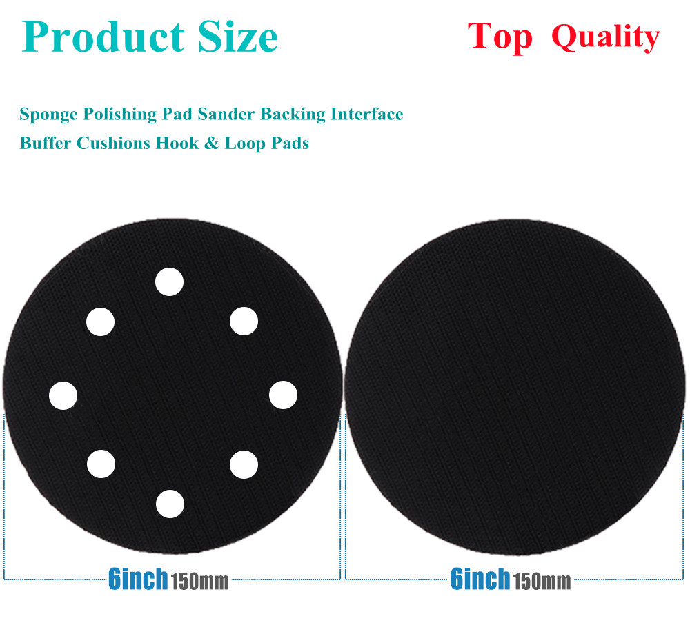 6In Hook & Loop Soft Sponge Cushion Interface Buffer Backing Pad Protection Disc