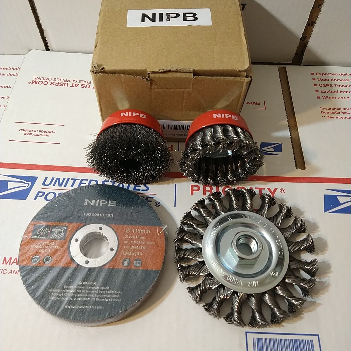 10PC 4-1/2 Inch Abrasive Cutoff Wheel Cutting Disc with 3 Sets Wire Drill Brush
