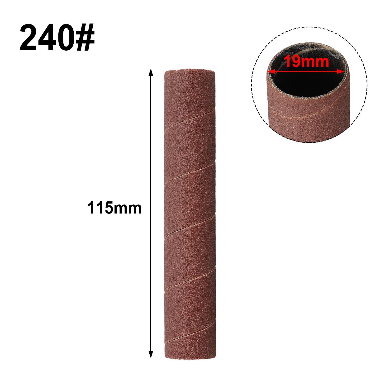 4.5 Spindle Sanding Drum Sleeves For Oscillating Sander 80 150 240 Grit Paper