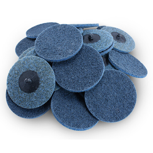 50 Pack – 3″ Roloc Surface Conditioning Discs Fine – Blue Quick Change Prep Pads