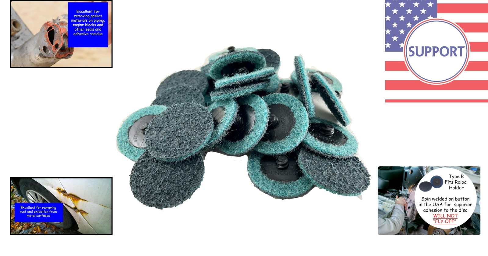 Efficient 2″ Very Fine Surface Conditioning Discs – 25 Count for Rust Removal