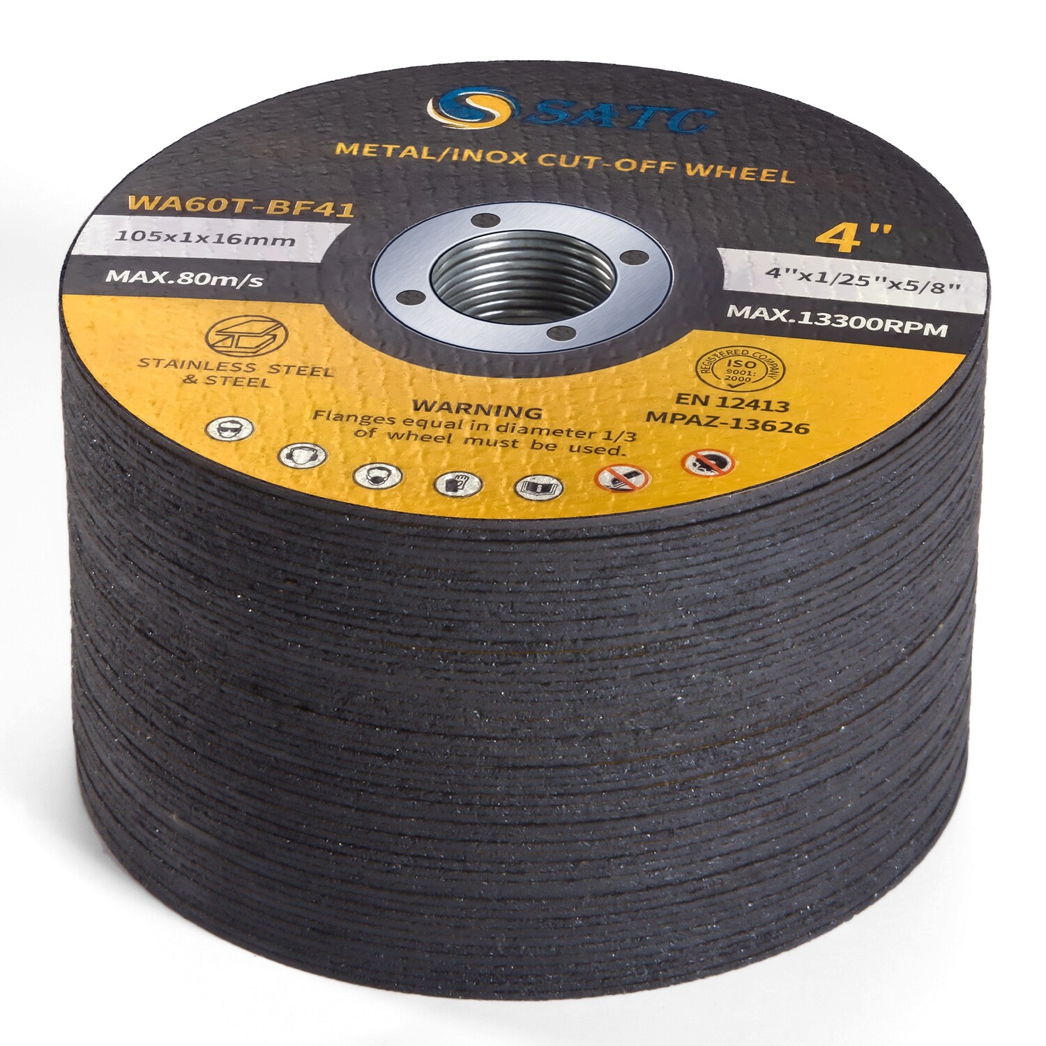 50 PACK Cut off Wheels 4″ x0.04″x5/8″ INOX Metal & Stainless Steel Cutting Discs