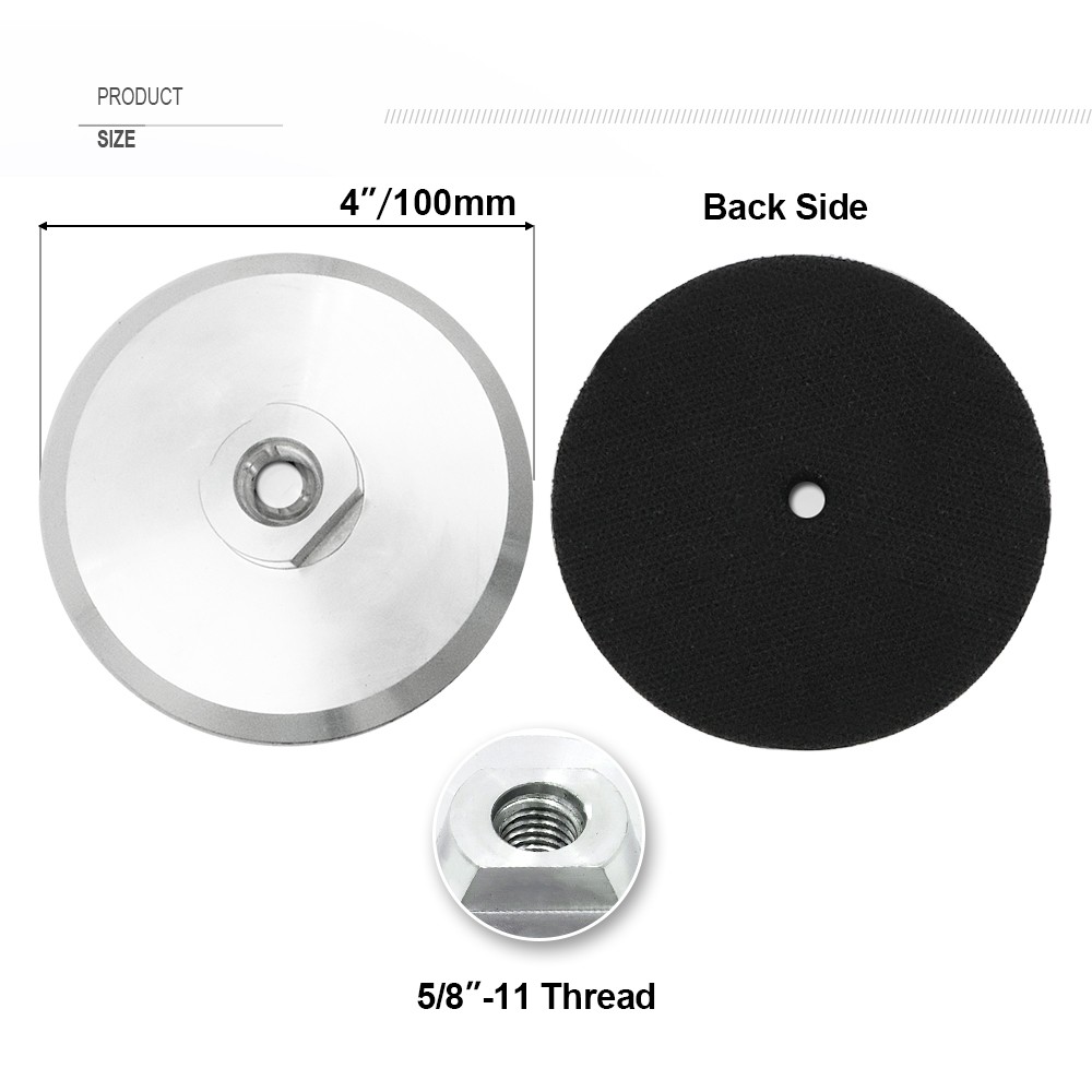 2units 4″/100mm Aluninum Backing Plate Backer Pad for Angle Grinder Polishing