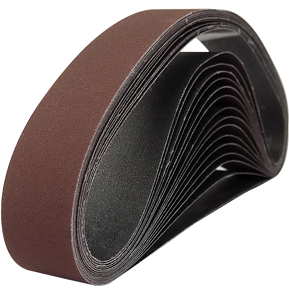 15 Pcs 2 x 42 Inch Assorted Aluminum Oxide Sanding Belt – 80/120/150/240/400 …