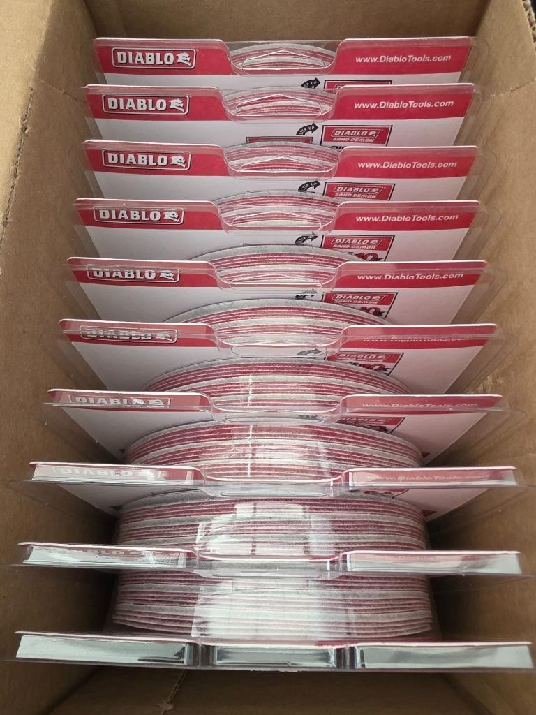 + Lot of 10 DIABLO Ceramic Blend Sanding Discs 5″ 320 Grit (15-PACK each) NEW