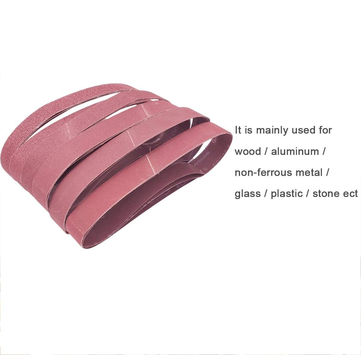 18 Pack 1-1/2 x 30 Inch Sanding Belts for Pipe Tube Polisher Sander- 3 Each…