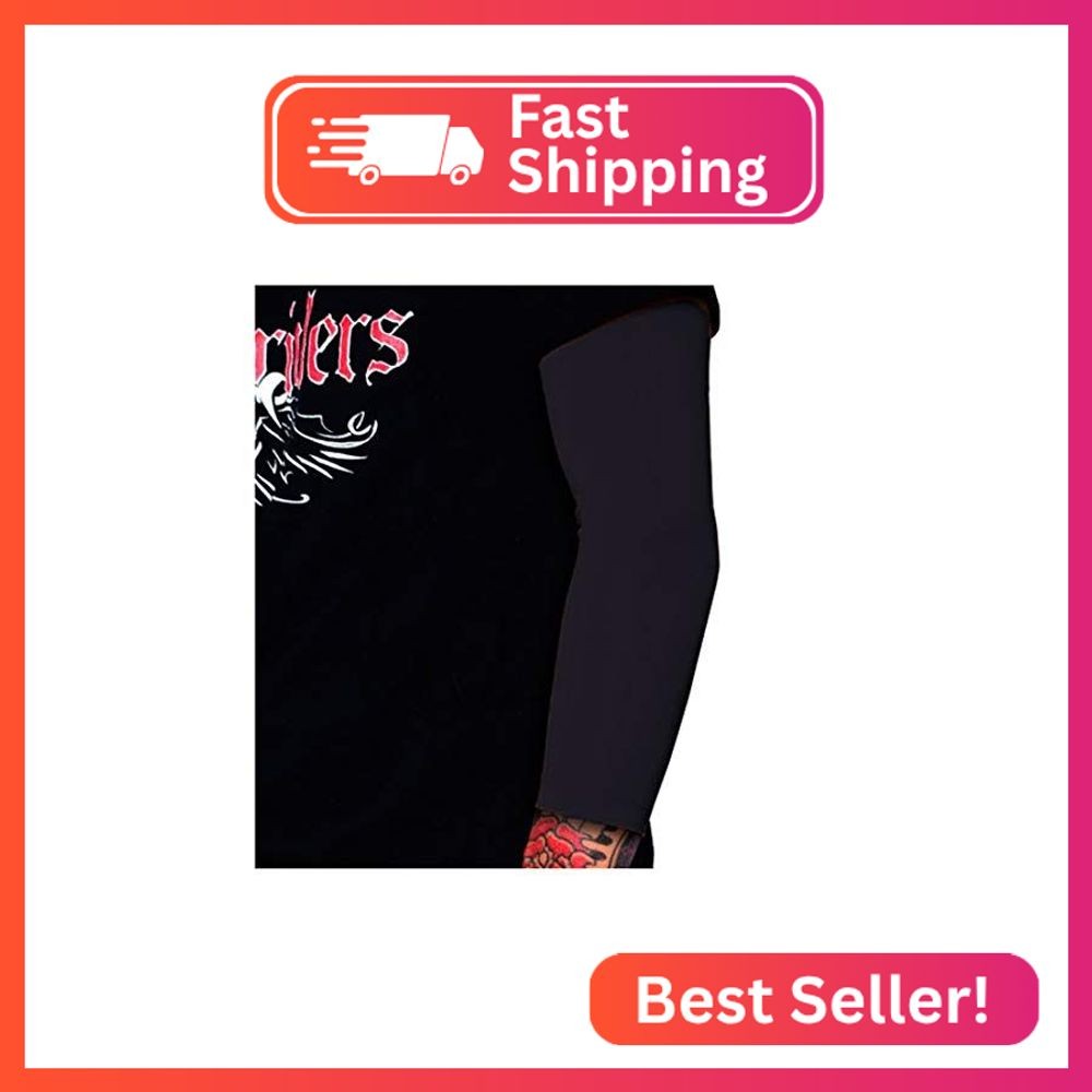 Tat2X Tattoo Cover Up Sleeve – 3/4 Arm – Black – XS/Small – 1 Sleeve