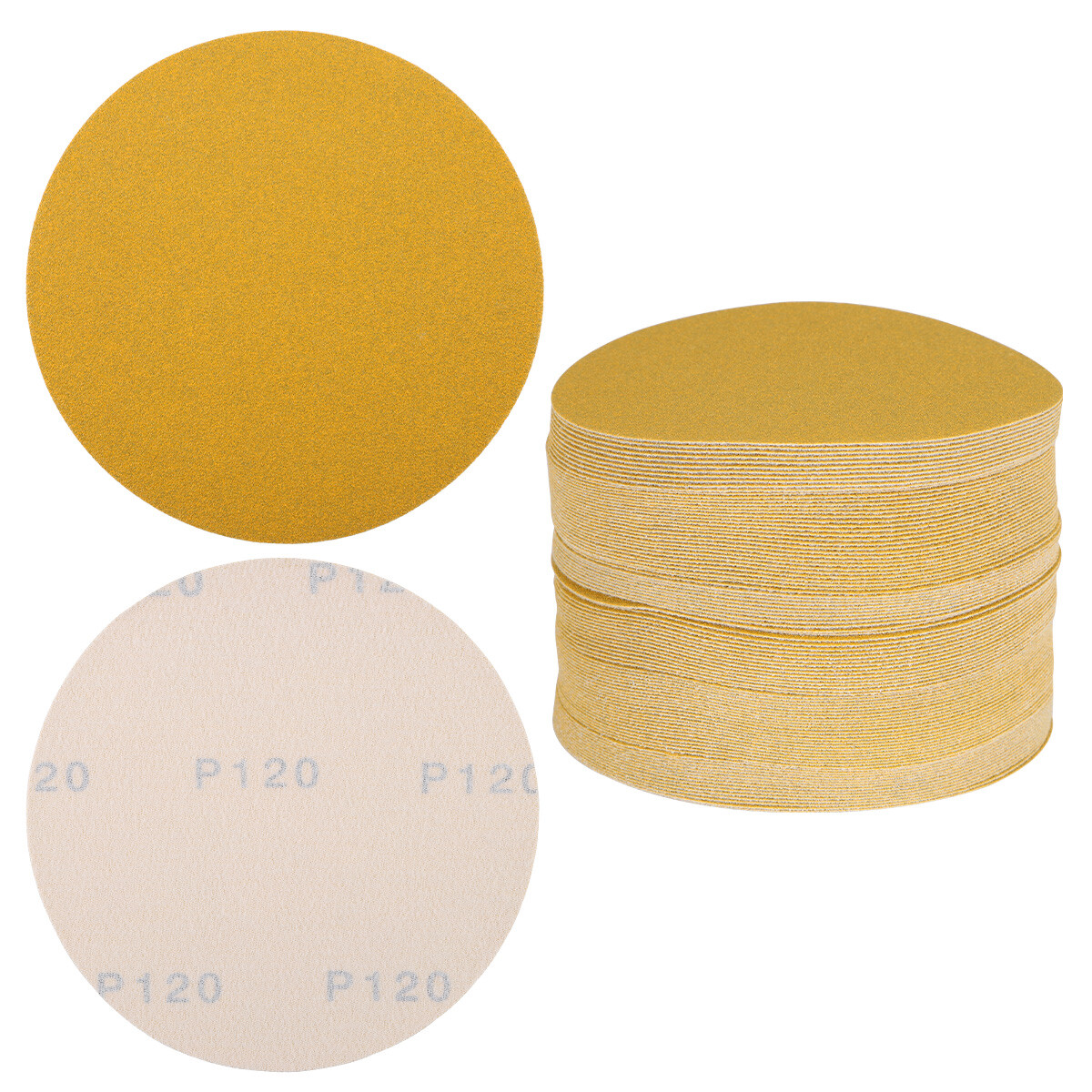 100Pcs 6 Inch Sanding Disc 60-800 Grit Hook and Loop Sandpaper Sanding Disc