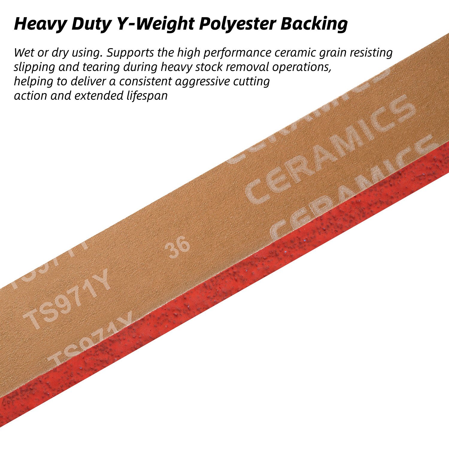 2×72 inch Sanding Belts Ceramic 36 Grit 6-Pack Knife Metal Grinder Grinding Belt