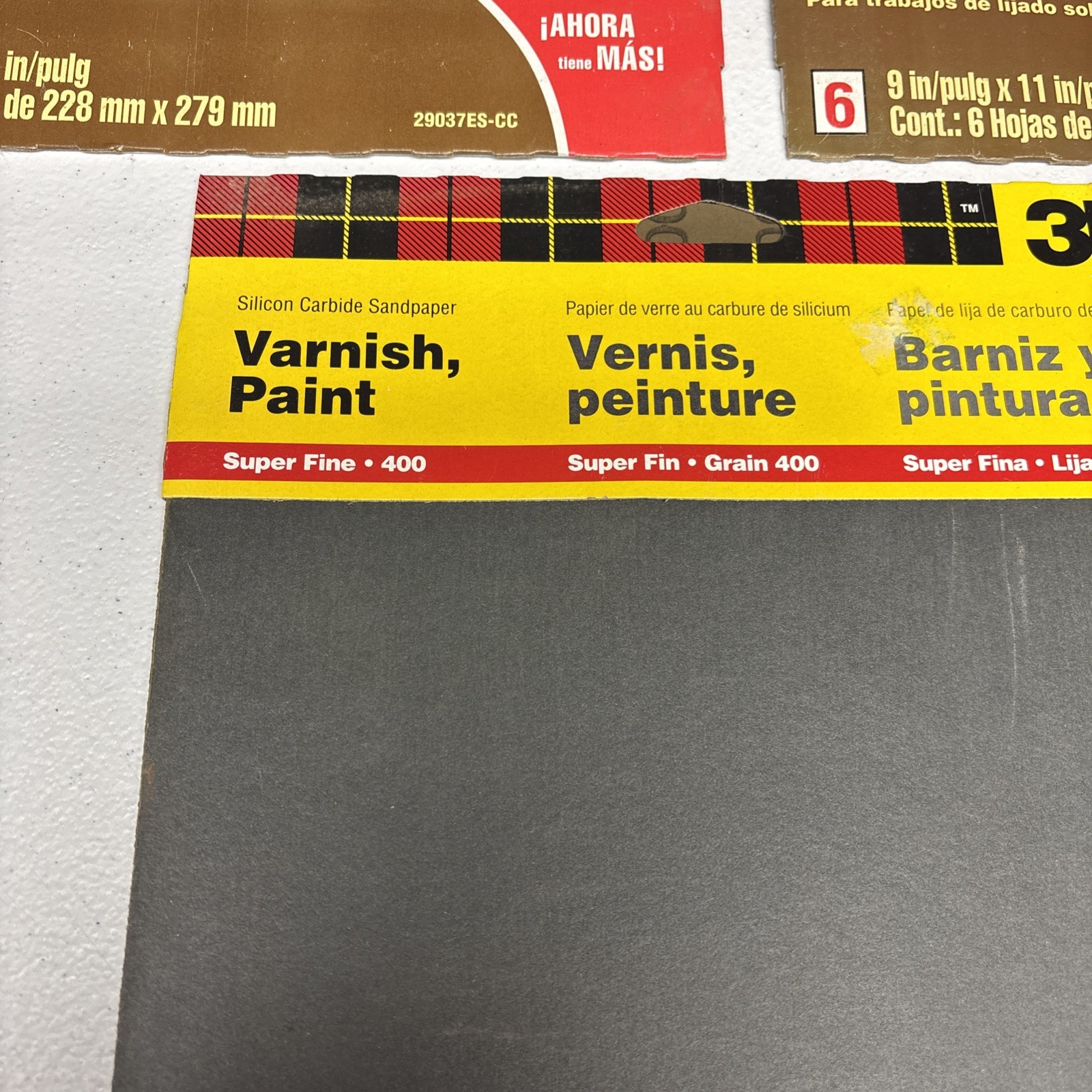 3M 9 Inch X 11 Inch Sand Paper Lot Of 3