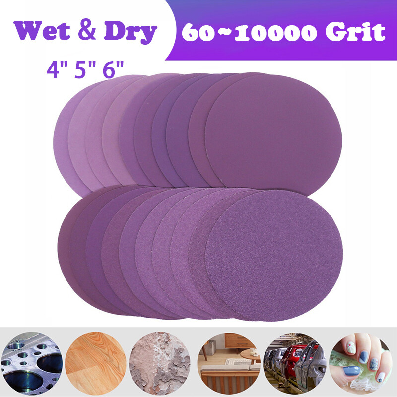 4″~6″ Wet ＆ Dry Sanding Discs 100~150mm Sandpaper Hook and Loop Pad 60-10000Grit
