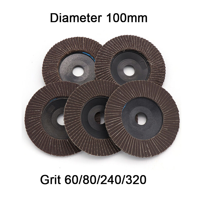 4″100mm 16mm Hole Dia Flap Disc Sanding Abrasive Wheel Grit 60-320 Angle Grinder