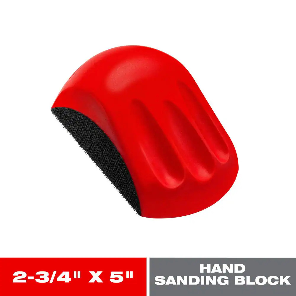 Comfort-Grip Hand Sanding Block for 5 In. Sanding Discs with Assorted 80-Grit, 1