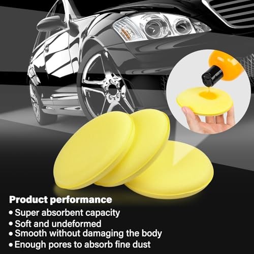 Foam Car Wax Applicator Pad Foam Applicator Pads Detailing Round 4 10CM-24PCS