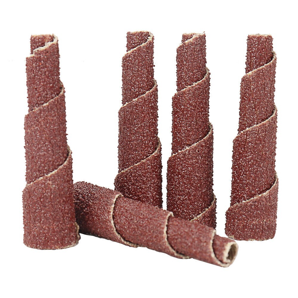 10xPcs Sanding Cone Abrasive Sandpaper Grinding Head Engine Kit For Rotary Tools