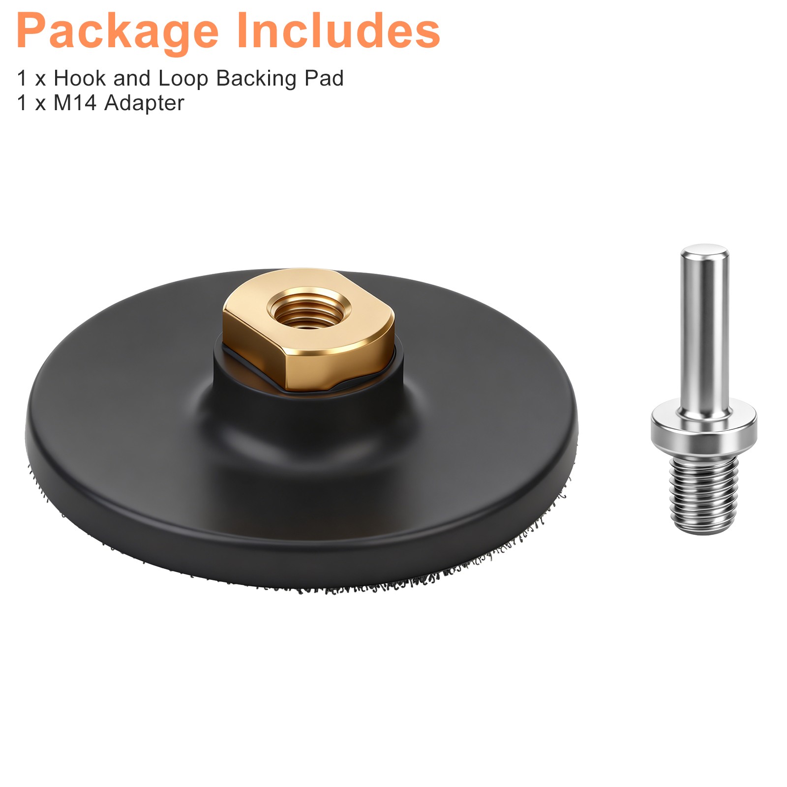 4″ Hook Loop Rubber Sanding Disc Sander Buffer Backing Pad for M14 Angle Grinder