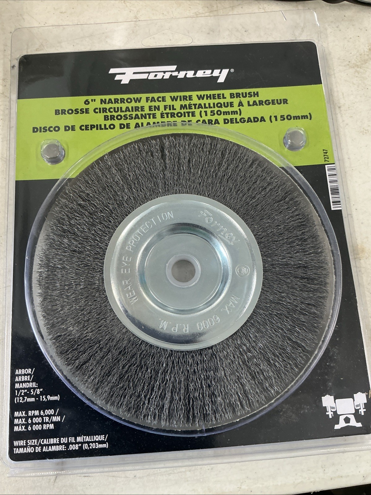 Forney 72747 Wire Wheel Crimped Brush for Cleaning and Blending Surfaces