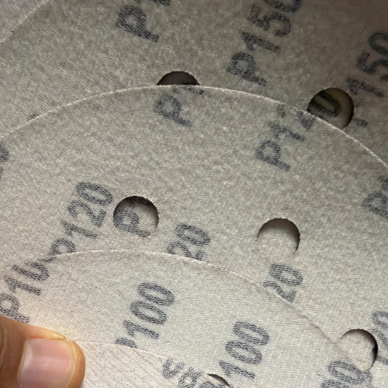 12Pcs 7 Inch 8 Hole Sanding Disc 80 100 120 150 180 240 Grit Flocking Sandpaper