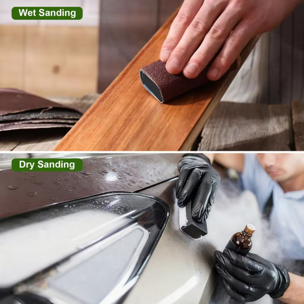 12x Sanding Block Kit Flexible EVA Wet Dry Sanding Blocks for Auto Body Woodwork