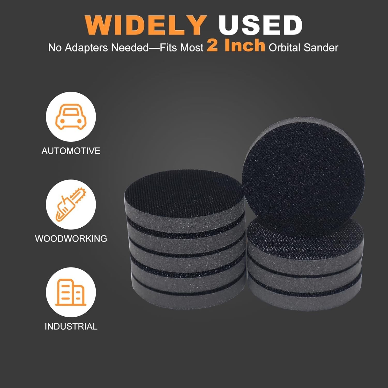 2 Inch Interface Pad: 9 Pack Hook & Loop Foam Sanding Discs Backing Pads Repl…