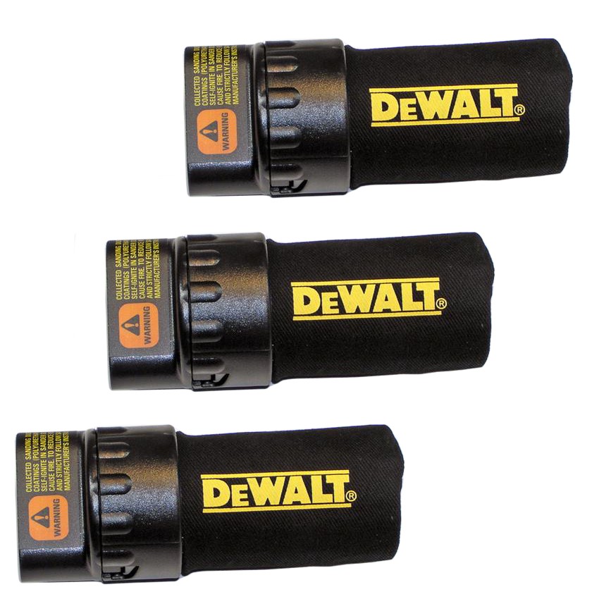 DeWalt D26450/D26451/D26453 Replacement Sander Dust Bag 3-Pack, 608354-00SV-3PK
