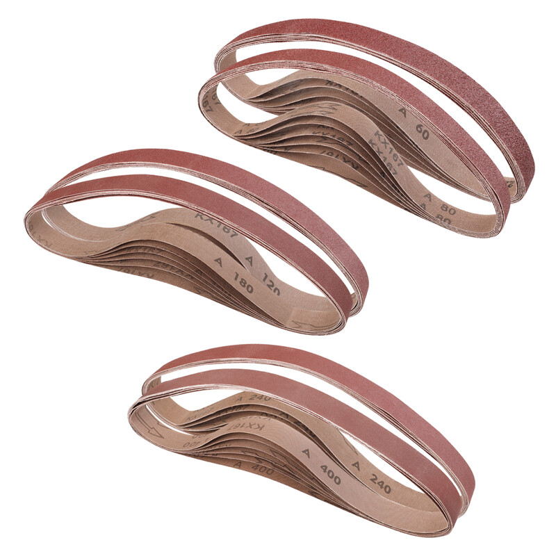 WORKPRO 36 Pack 1 x 30″ Sanding Belts 60-400 Grits Aluminum Oxide Abrasive Belts