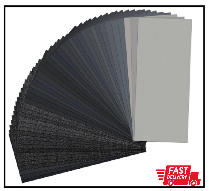 Sand Paper, 48 PCS Sandpaper, 120 to 5000 Assorted Grit Sandpaper Sheets, 9 X 3.