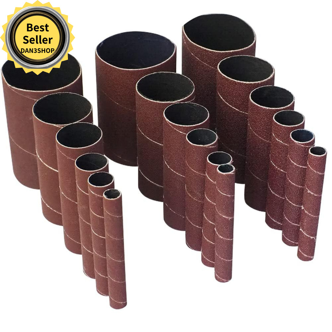 18 Pack Sanding Sleeves for Spindle Sander Grit Sandpaper, 4-1/2″ Length……..