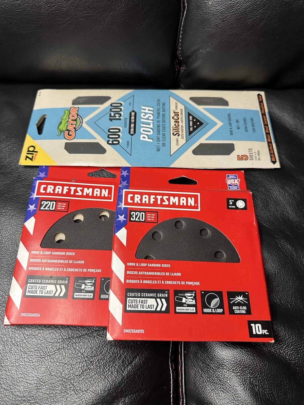 Craftsman & Gator Sanding Discs 220-1500 Grit Coated Orbital Sander Set