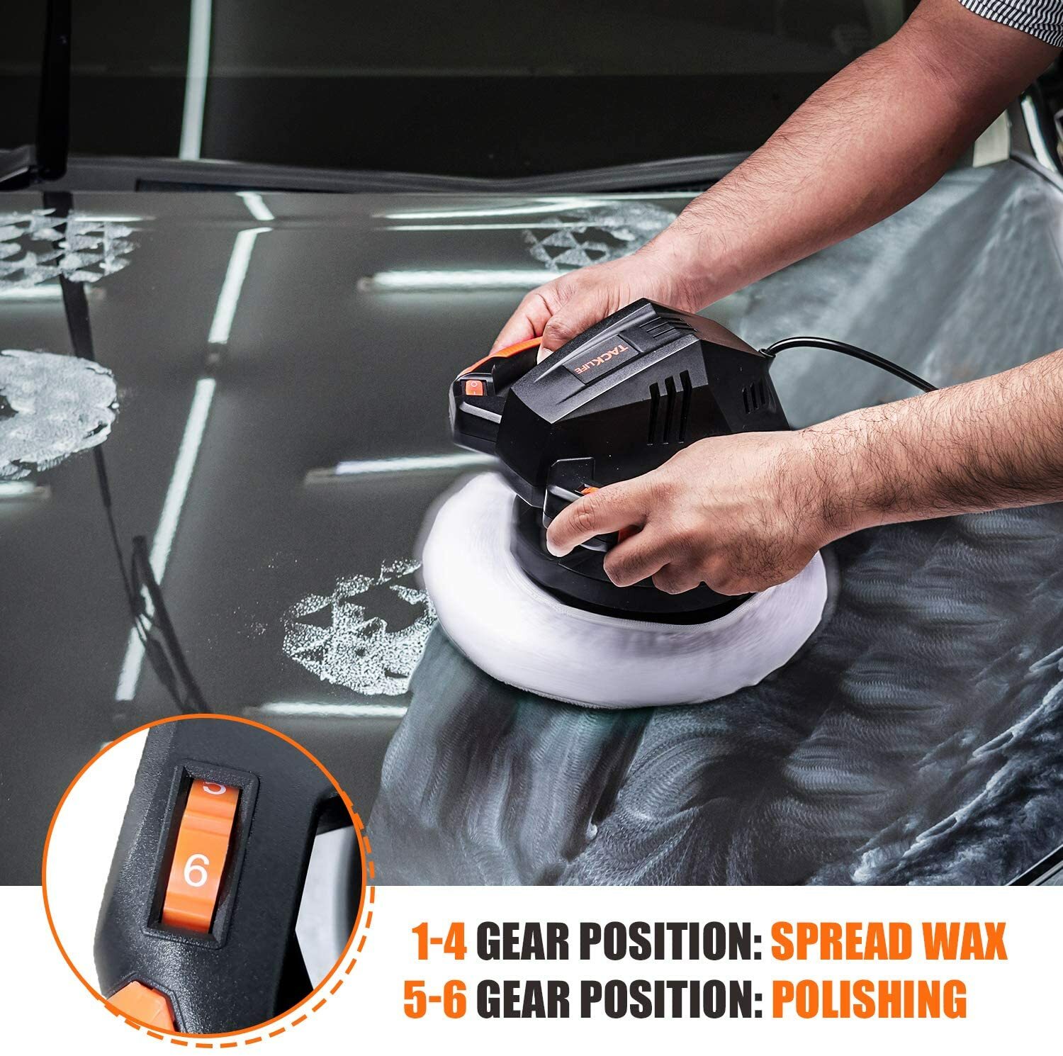 Waxer/Polisher, TACKLIFE 10-Inch Dual Action Random Orbital Car Buffer Polisher