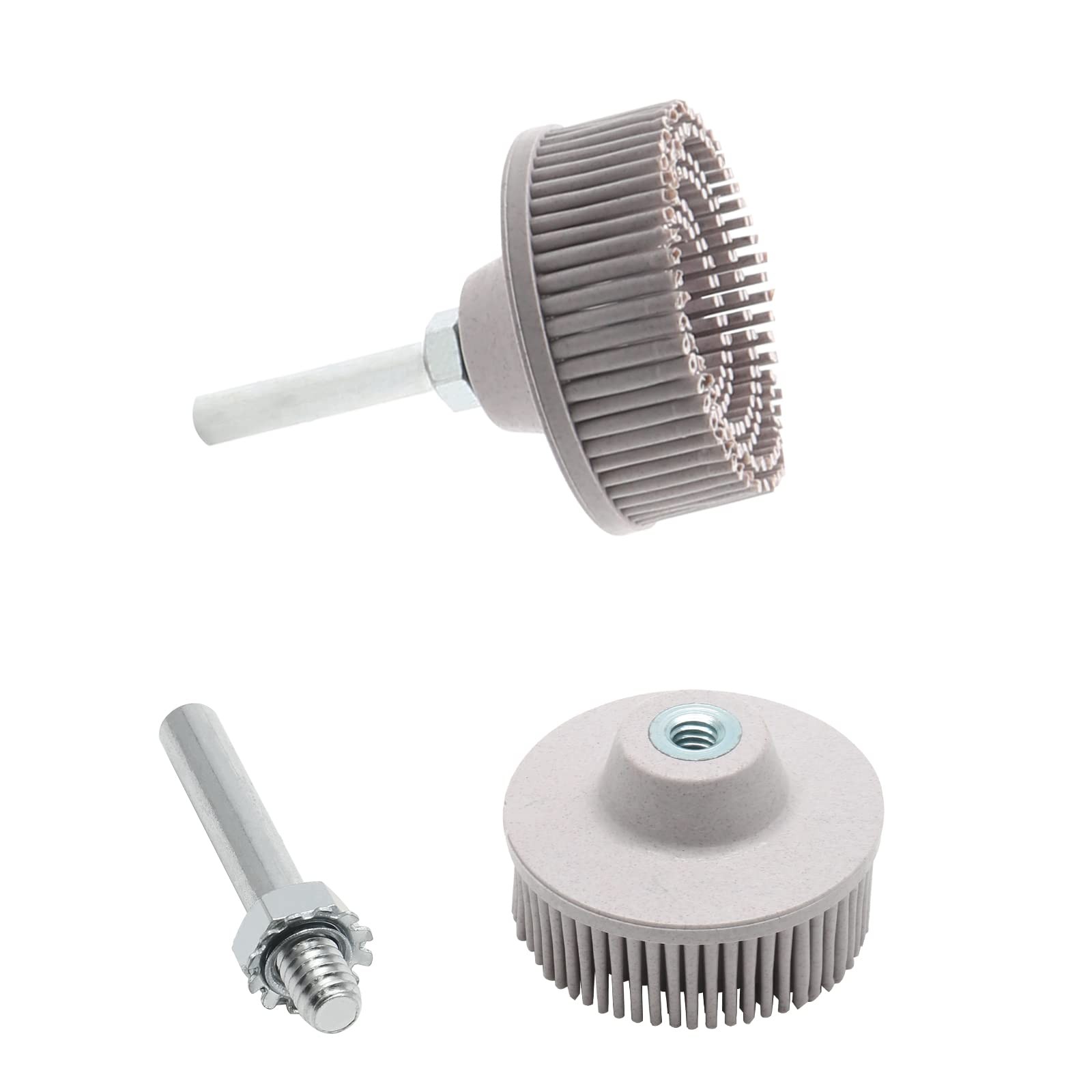 2Pcs 120 Grit White Bristle Disc Attachment, 2 Inch
