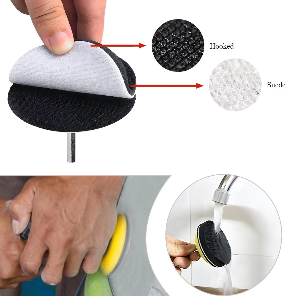 2-Piece 3-Inch Buffing & Polishing Discs for Drills & Grinders